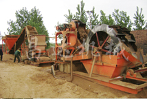 Crushing and cleaning production line of weathered sand